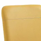 Køkken- eller stuestol i farvet kunstlæder og metaldesign - Hermione Viadurini