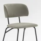 Køkkenstol betrukket med mikrofiber Fremstillet i Italien, 2 stk - Rebecca Viadurini