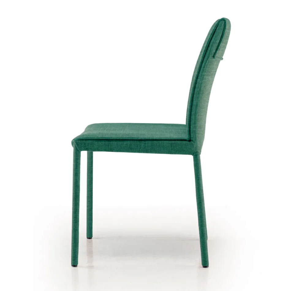 Køkkenstol beklædt med stof Made in Italy 4 stykker - Monnalisa Viadurini