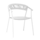 Udendørs stol med aluminium struktur og reb ryglæn, 2 stk - Turbo Viadurini