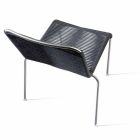 Design udendørs stol i stål og sort ledning fremstillet i Italien - Madagaskar1 Viadurini