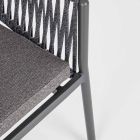 Stabelbar udendørsstol med stofsæde, Homemotion 4 stykker - Aleandro Viadurini