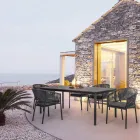 Stabelbar udendørsstol med stofsæde, Homemotion 4 stykker - Aleandro Viadurini