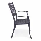 Stabelbar udendørs stol i hvid eller antracit aluminium, 4 stykker - ode Viadurini