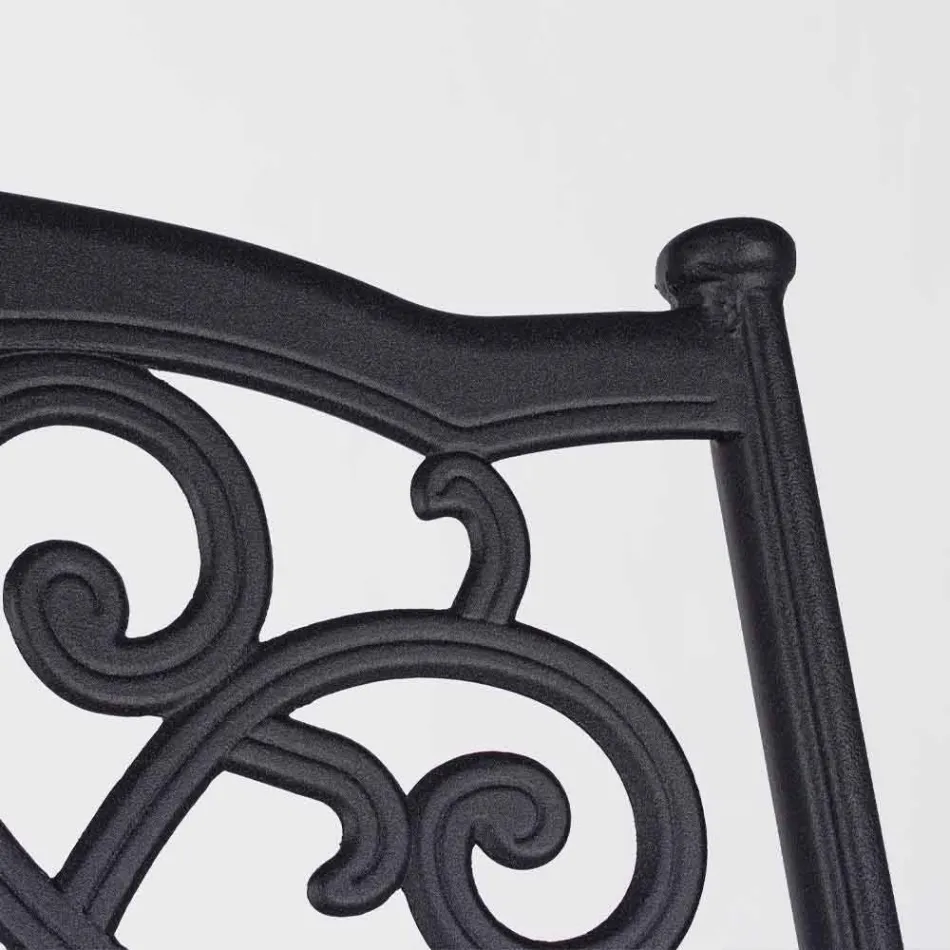 Stabelbar udendørs stol i hvid eller antracit aluminium, 4 stykker - ode Viadurini