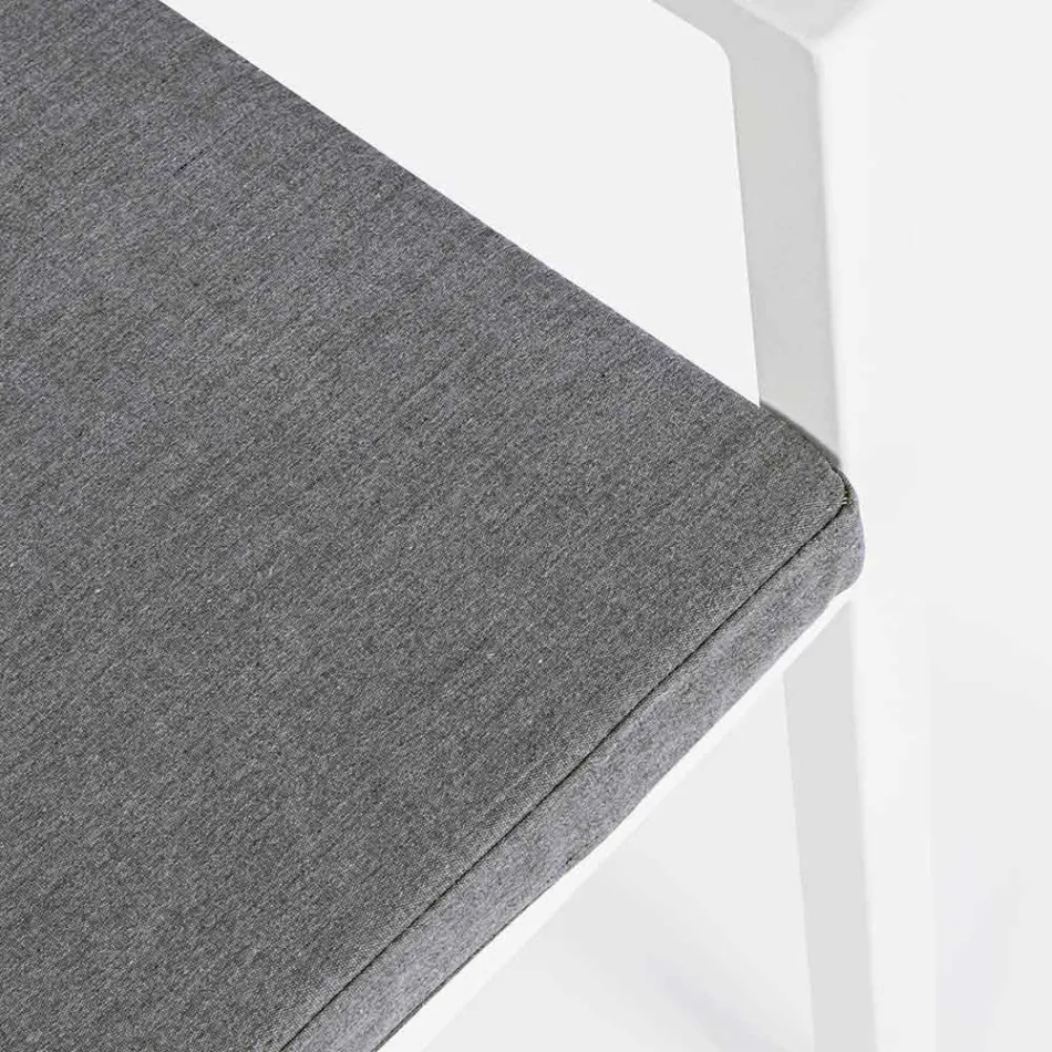 Homemotion stabelbar udendørs stol i aluminium, 4 stykker - Carina Viadurini