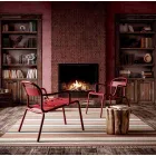 Udendørs stabelbar aluminiumsstol fremstillet i Italien, 2 stk. - Shyla Viadurini