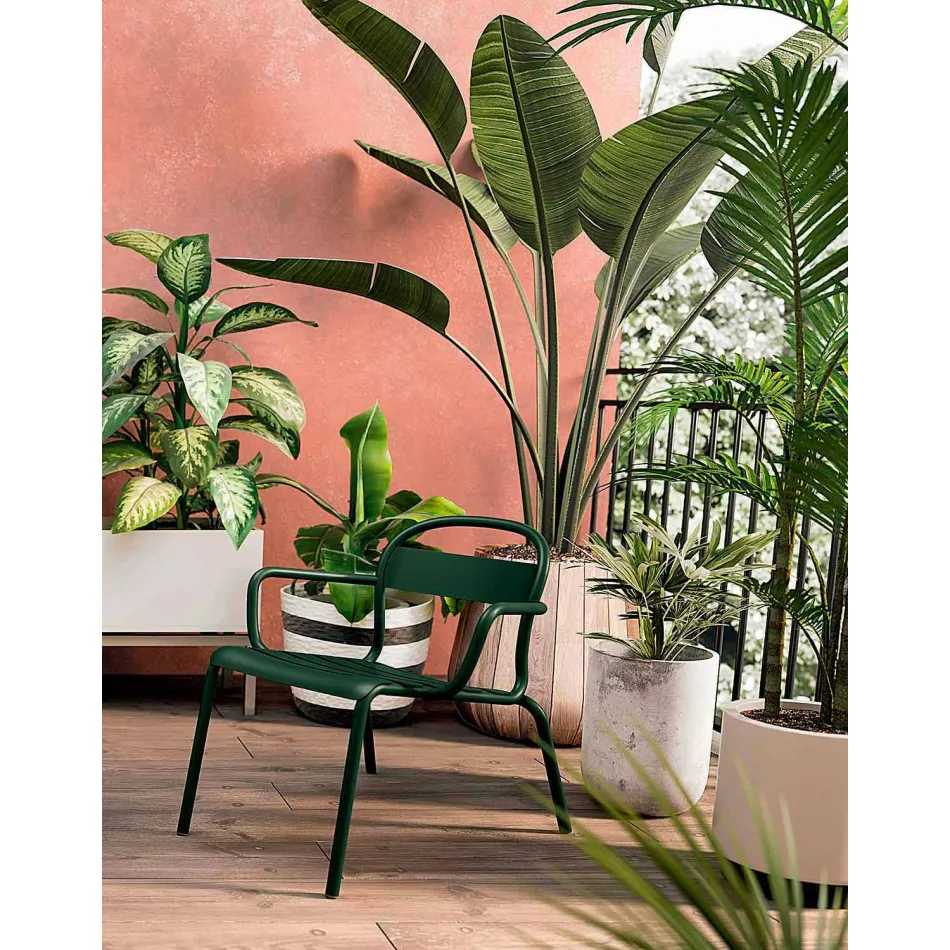 Udendørs stabelbar aluminiumsstol fremstillet i Italien, 2 stk. - Shyla Viadurini