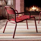 Udendørs stabelbar aluminiumsstol fremstillet i Italien, 2 stk. - Shyla Viadurini