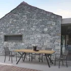 Stabelbar udendørsstol i malet aluminium, Homemotion, 4 stk - Vicki Viadurini