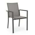 Stabelbar udendørs stol i malet aluminium, Homemotion, 4 stykker - Vicki