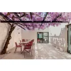 Udendørs stabelbar metalstol fremstillet i Italien, 4 stykker - Prunella Viadurini