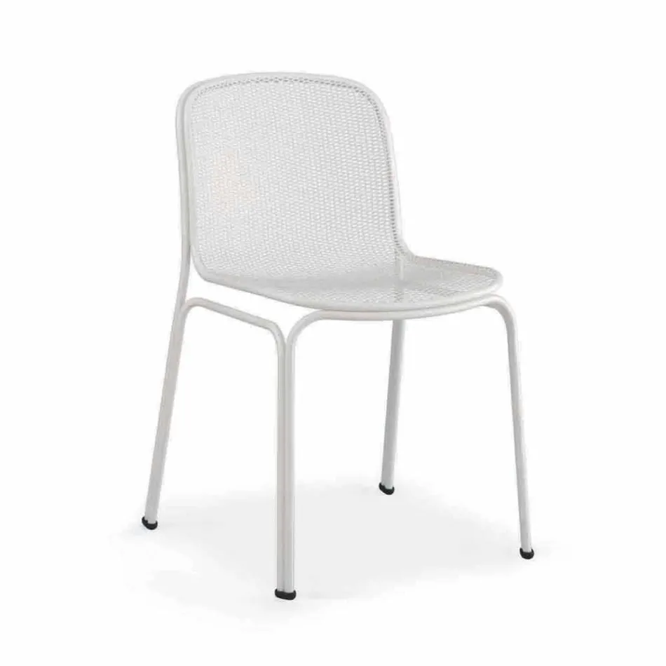 Udendørs stabelbar metalstol fremstillet i Italien, 4 stykker - Prunella Viadurini