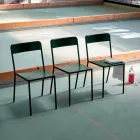 Udendørs stabelbar metalstol fremstillet i Italien, 4 stykker - Xylia Viadurini