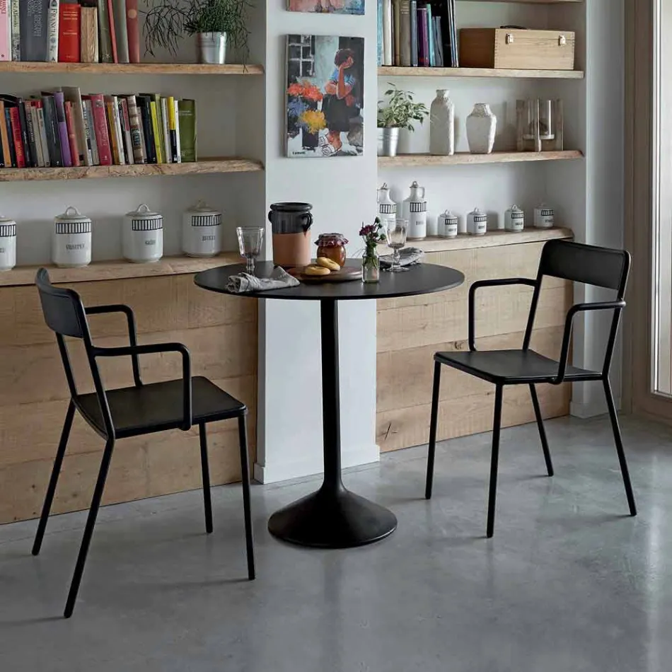 Udendørs stabelbar metalstol fremstillet i Italien, 4 stykker - Xylia Viadurini