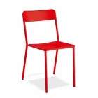 Udendørs stabelbar metalstol fremstillet i Italien, 4 stykker - Xylia Viadurini