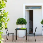 Stabelbar udendørs stol i malet metal fremstillet i Italien, 4 stykker - tyl Viadurini