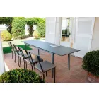 Stabelbar udendørs stol i malet metal fremstillet i Italien, 4 stykker - tyl Viadurini