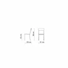 Stabelbar udendørs stol i malet metal fremstillet i Italien, 4 stykker - tyl Viadurini