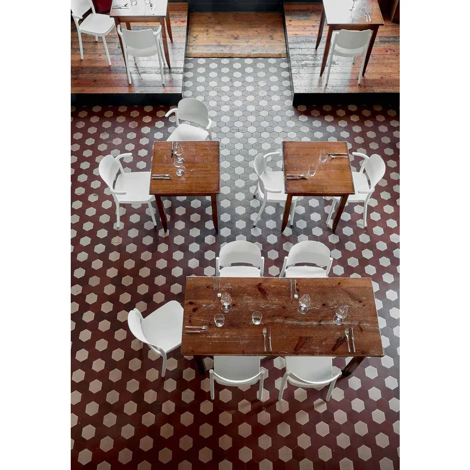 Stabelbar udendørs stol i polypropylen Fremstillet i Italien, 4 stykker - Bertina Viadurini