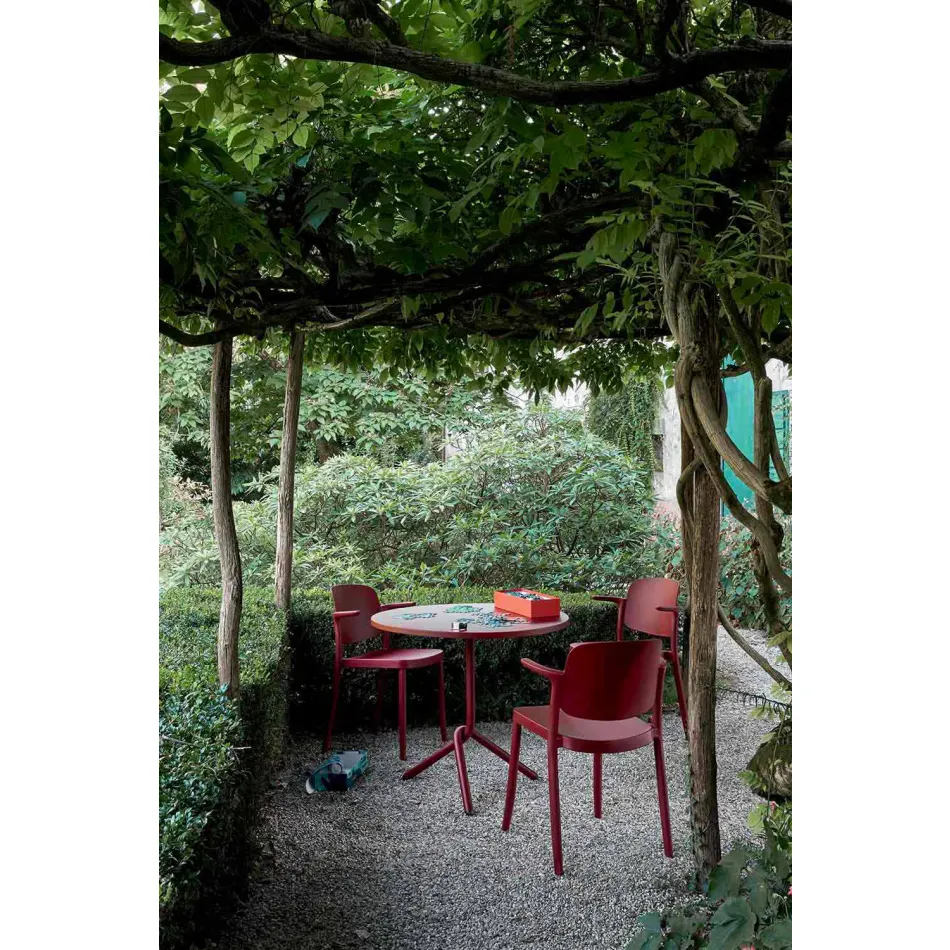 Stabelbar udendørs stol i polypropylen Fremstillet i Italien, 4 stykker - Bertina Viadurini