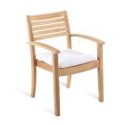 Stabelbar udendørsstol i teaktræ lavet i Italien - søvnig Viadurini