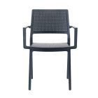 Stabelbar udendørs stol i technopolymer Made in Italy 4 stykker - Nulstil Viadurini