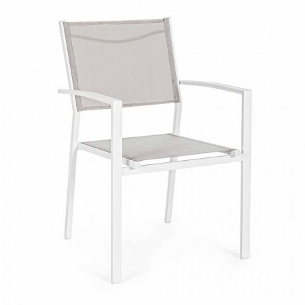 Stabelbar udendørs stol i Textilene Homemotion, 6 stykker - Narcissa Viadurini