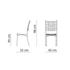 Udendørs stol i galvaniseret stål Stabelbar 4 stykker Made in Italy - Sibo Viadurini