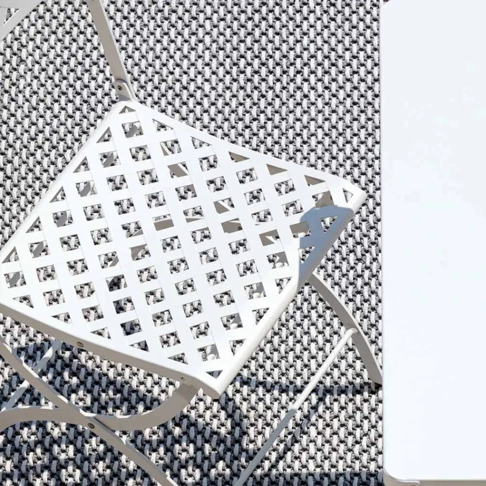 Udendørs foldestol i galvaniseret stål Made in Italy 2 stk - Selvaggia Viadurini