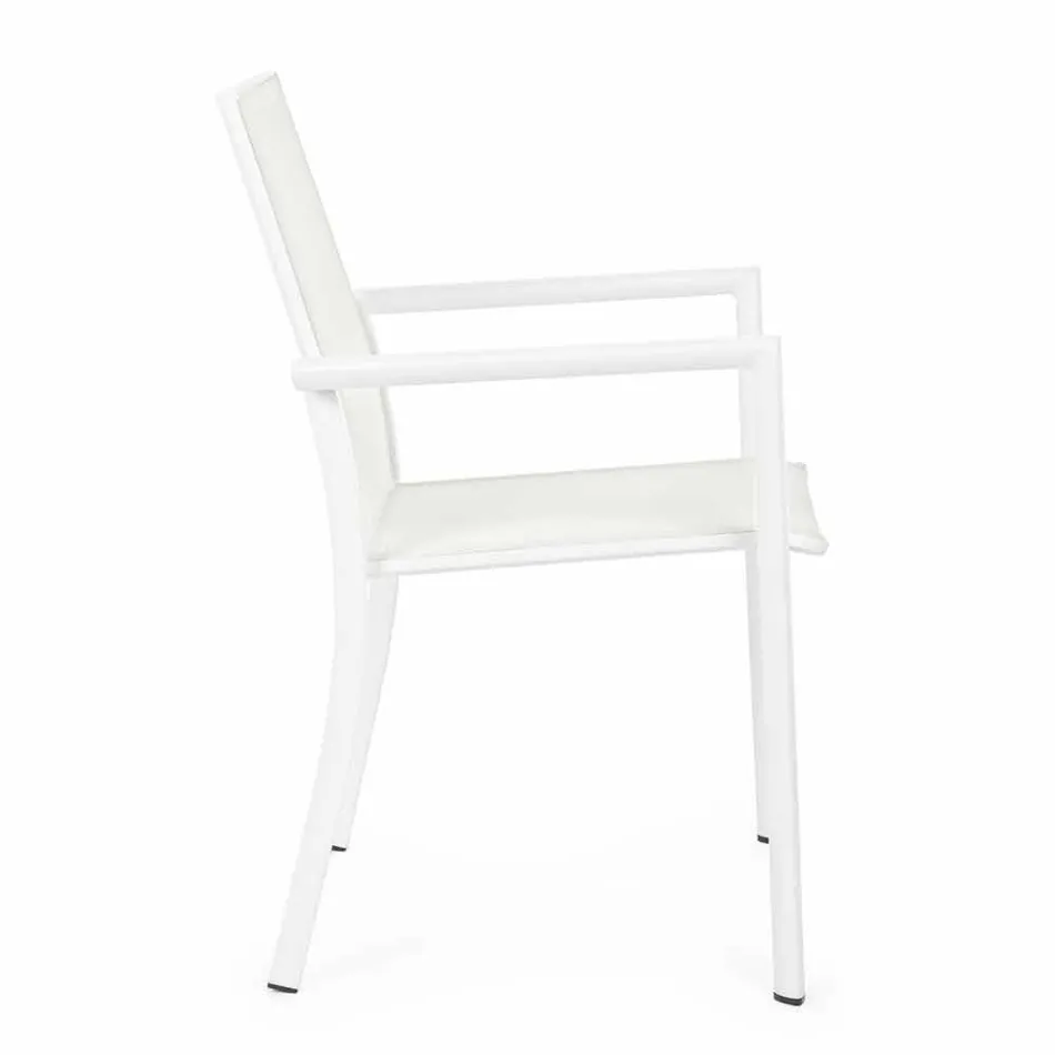 Udendørs stol i aluminium med armlæn til homemotion - Casper Design Viadurini