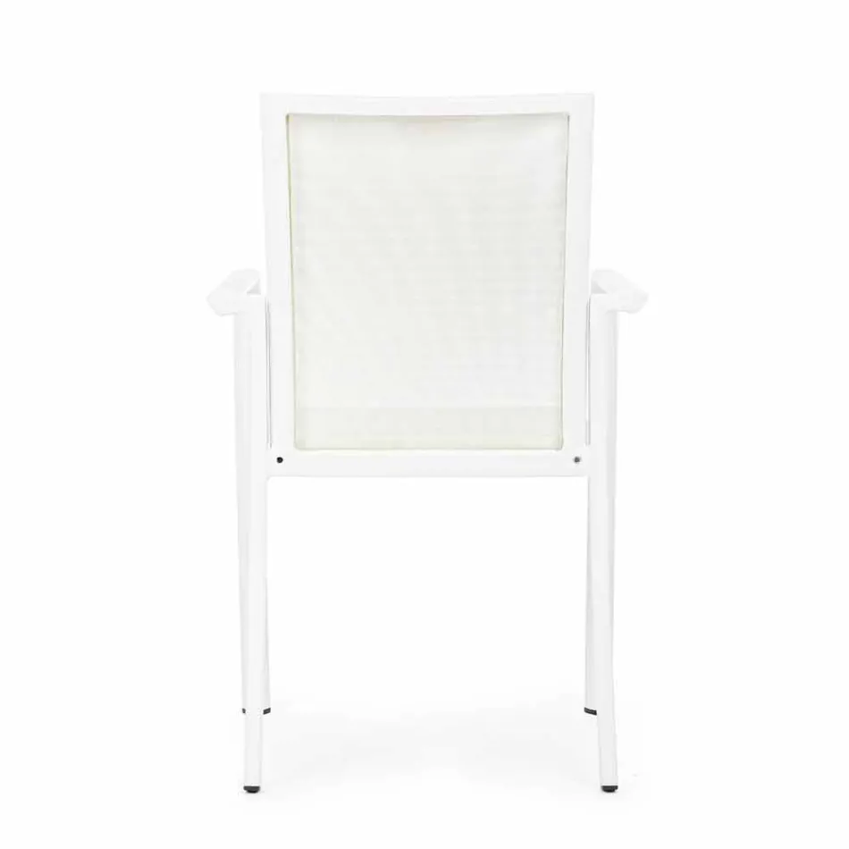 Udendørs stol i aluminium med armlæn til homemotion - Casper Design Viadurini