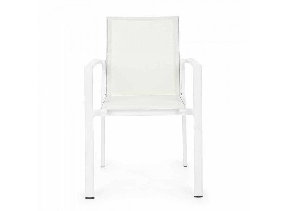 Udendørs stol i aluminium med armlæn til homemotion - Casper Design Viadurini