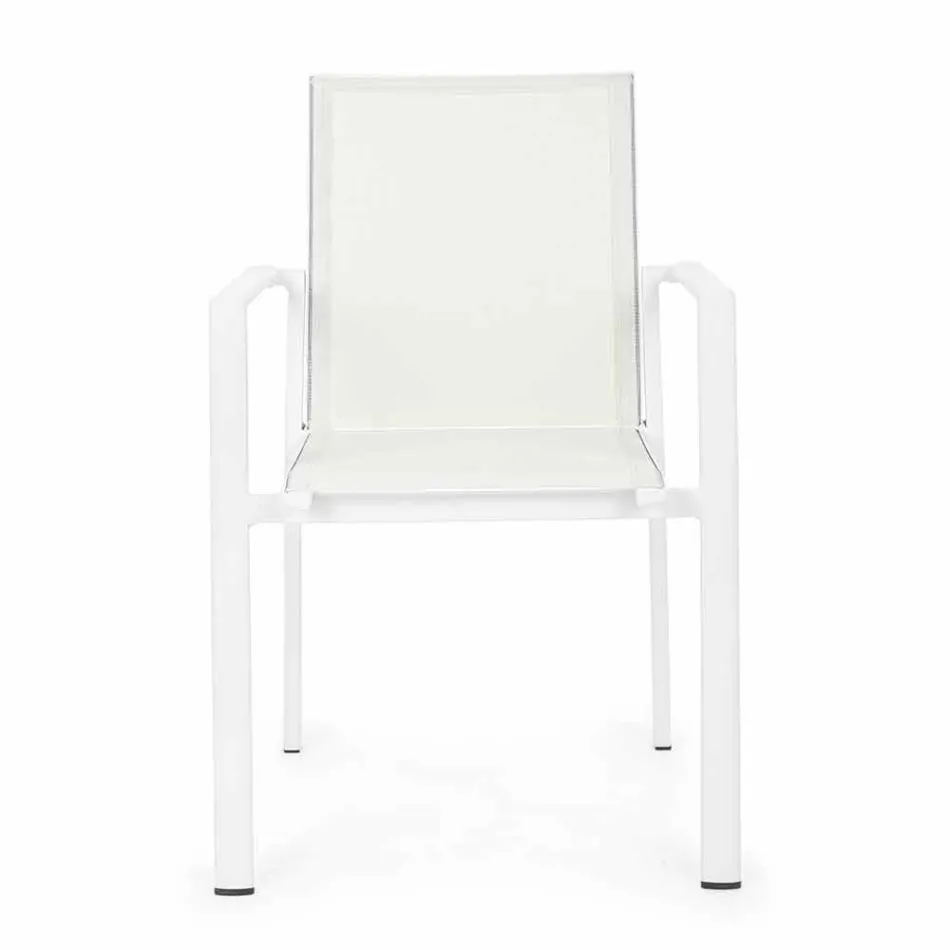 Udendørs stol i aluminium med armlæn til homemotion - Casper Design Viadurini