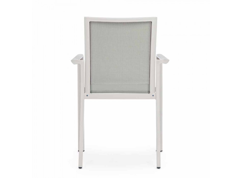 Udendørs stol i aluminium med armlæn til homemotion - Casper Design Viadurini