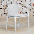 Aluminium udendørs stol med eller uden pude, høj kvalitet, 4 stk - Filomena