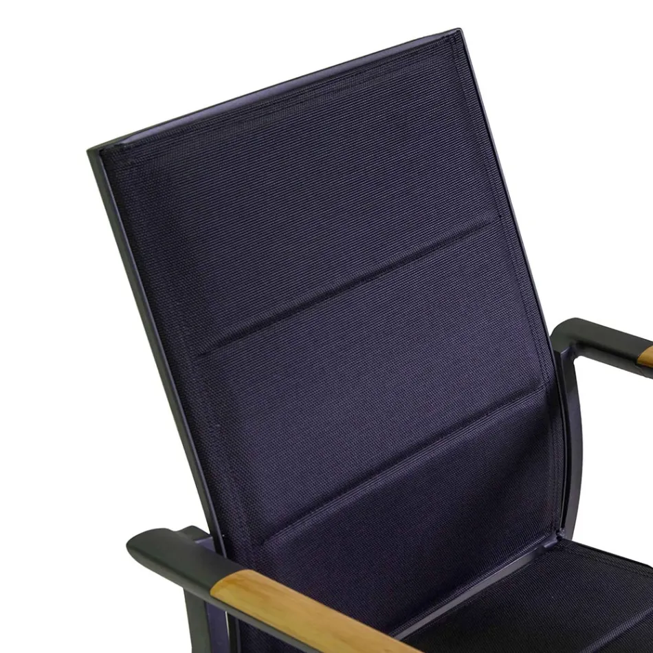 Udendørs stol i aluminium med dobbelt lag textilene - Excursion Viadurini