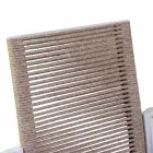 Udendørs stol i aluminium, sæde og ryglæn i reb - Detalje Viadurini