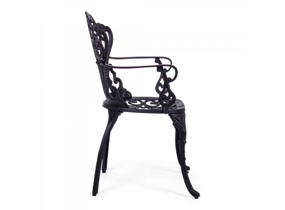 Udendørs stol i matfinishlakeret aluminium, 2 stykker - Casiro Viadurini