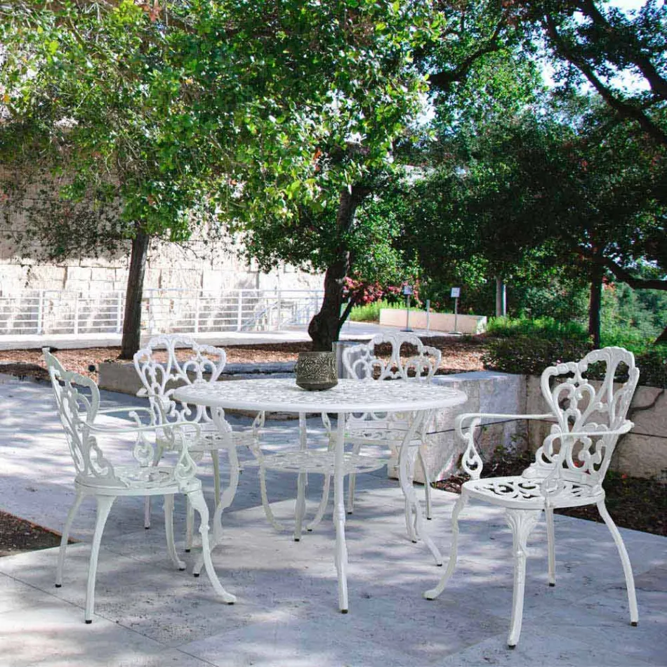 Udendørs stol i matfinishlakeret aluminium, 2 stykker - Casiro Viadurini