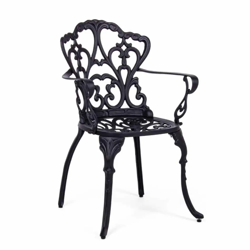 Udendørs stol i matfinishlakeret aluminium, 2 stykker - Casiro Viadurini