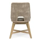 Udendørs stol i reb og stof med teakbase, Homemotion 2 stykker - Lesya Viadurini