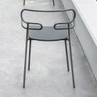 Udendørs stol i metal og polyurethan Fremstillet i Italien, 2 stk - Trosa Viadurini