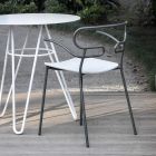 Udendørs stol i metal og polyurethan Fremstillet i Italien, 2 stk - Trosa Viadurini