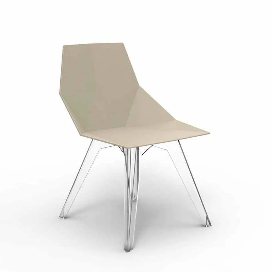Faz Vondom design polycarbonat og polypropylen udendørs stol Viadurini