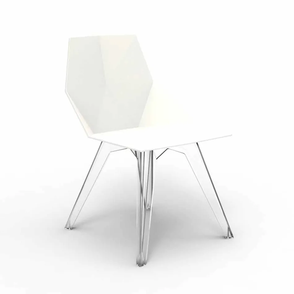 Faz Vondom design polycarbonat og polypropylen udendørs stol Viadurini