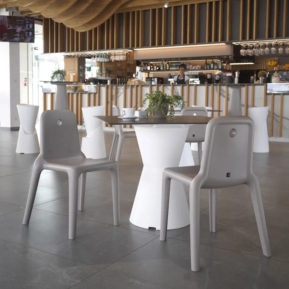 Udendørs stol i polyethylen 7 farver Made in Italy 2 stk - Ronnie Viadurini