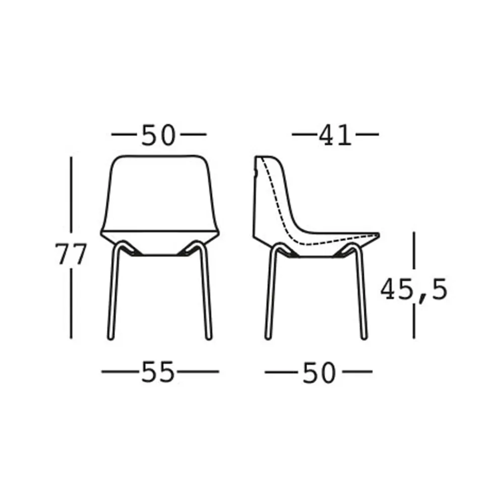 Udendørs stol i polyethylen og aluminium Fremstillet i Italien 2 dele - Rizia Viadurini