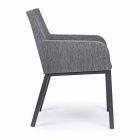 Udendørs stol betrukket med stof med aluminiumsben, 4 stykker - Nia Viadurini