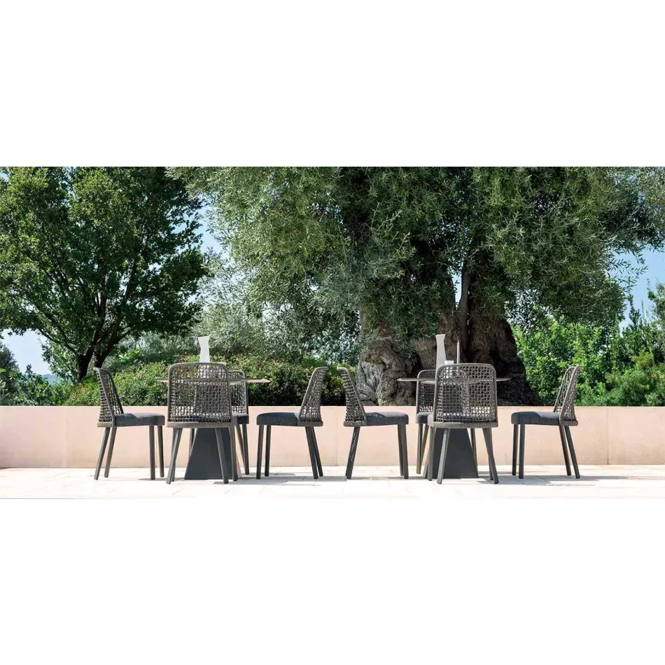 Varaschin Emma udendørs stol i stof og aluminium design Viadurini